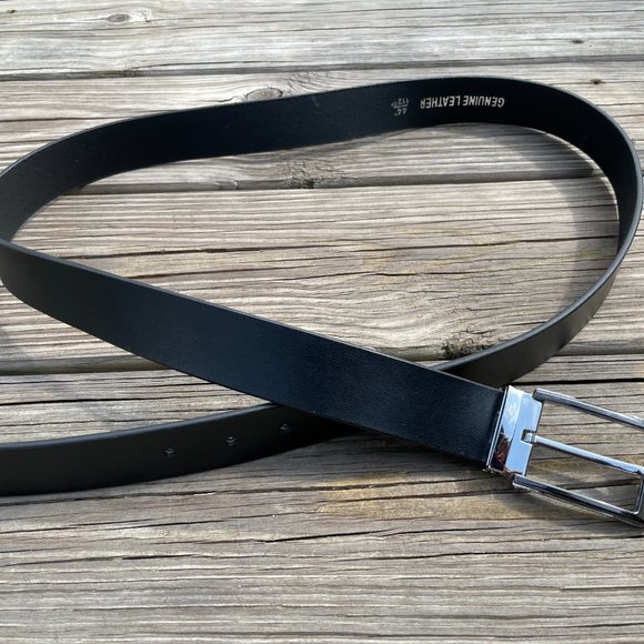 Men's Handmade Leather Belt Black Size 43/44 Handmade in Pakistan - Picture 7 of 14